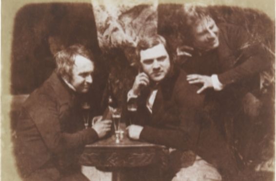 vintage style photo of drunk men